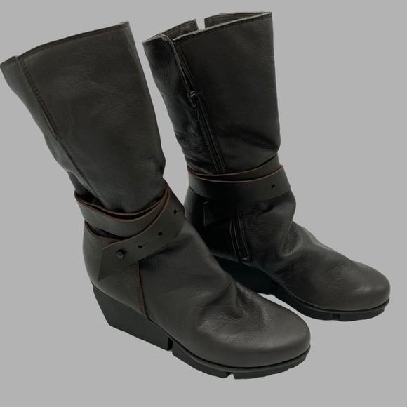 NIB Leather Trippen Draft Boot in Espresso Brown - Picture 1 of 7